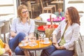 Young Women have Coffee Break Together Royalty Free Stock Photo