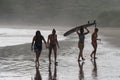 Young women on Hermosa, Nicaragua.