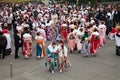 Young Women in kimono on Coming of Age Day Royalty Free Stock Photo