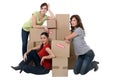 Young women moving out