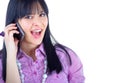 Young women on phone Royalty Free Stock Photo