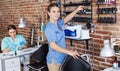 nail master standing at working place