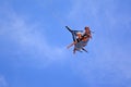 Young women rids on SkyCoaster bungee jump