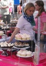 Young women sell cupcakes