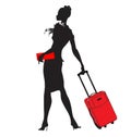 Young women/stewardess silhouette