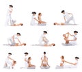 Young women on a Thai massage procedure Royalty Free Stock Photo