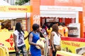 Young women visiting the various stands