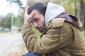 Young worried man Royalty Free Stock Photo