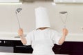 Young would be chef clowning around Royalty Free Stock Photo