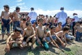 Young wrestlers at the Velimese Turkish Oil Wrestling Festival in Turkey.