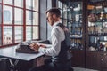 Young writer in the office