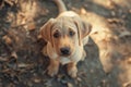 A young yellow Labrador Retriever puppy