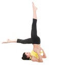 Young yoga female doing yogatic exericise Royalty Free Stock Photo