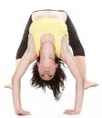 Young yoga female doing yogatic exericise Royalty Free Stock Photo