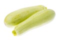 Young zucchini on white background.