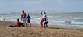 Youngsters playing on the Beach Royalty Free Stock Photo