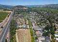 Yountville, California, aerial image Royalty Free Stock Photo