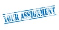 Your assignment blue stamp