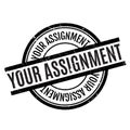 Your Assignment rubber stamp Royalty Free Stock Photo