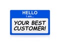 Your best customer tag