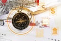 Your compass for businesses ,guide to successful investing and money management.,Having the right tools for the job helps Royalty Free Stock Photo
