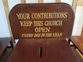 Your contributions keep this church open sign