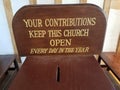 Your contributions keep this church open sign