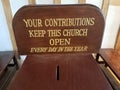 Your contributions keep this church open sign