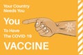 Your country needs you to have the covid-19 vacccine - Vector Illustration