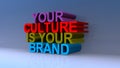 Your culture is your brand on blue Royalty Free Stock Photo