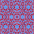 In your face pattern blue and bright red Royalty Free Stock Photo