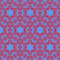 In your face pattern blue and bright red Royalty Free Stock Photo