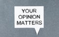Your feedback matters text concept isolated Royalty Free Stock Photo