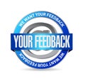 your feedback seal illustration design