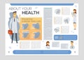 Your health article - colorful vector brochure template