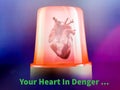 Your heart in denger. Global health care and Coronavirus concept