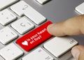 Is your heart on fire? - Inscription on Red Keyboard Key