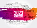 Your 2023 HOROSCOPE word cloud collage , concept background Royalty Free Stock Photo