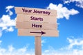 Your journey start here Royalty Free Stock Photo