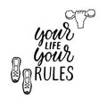 Your life your rules! Modern calligraphy and feminine hand drawn icons.