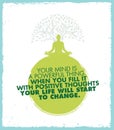 Your Mind Is A Powerful Thing. When You Fill It Wit Positive Thoughts Your Life Will Start To Change. Inspiration Quote.