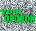 Your Opinion 3D At Email Symbol Background Feedback