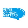 Your opinion matters feedback survey banner