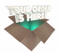 Your Order is Here Box Package Arrived Royalty Free Stock Photo