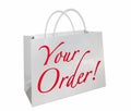 Your Order Shopping Bag New Merchandise Ready Words 3d Illustration