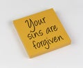 Your sins are forgiven