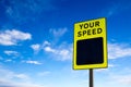Your Speed Traffic Sign Against Blue Sky Royalty Free Stock Photo