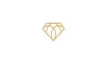 Line art diamond vector icon logo