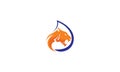 Tiger water logo vector icon