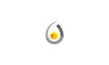 Abstract egg data logo icon vector